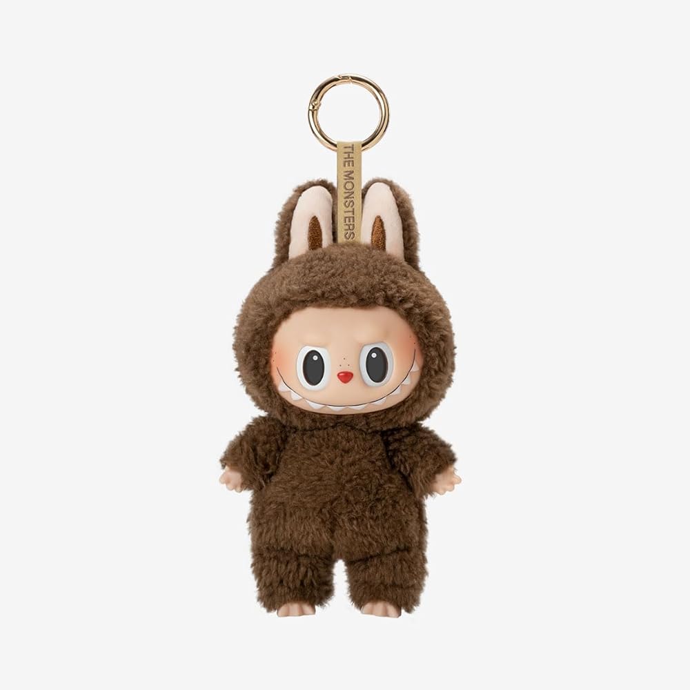 Ambizion Labubu The Monsters Porte-clés en forme de poupée en peluche, avec boîte surprise, pour téléphone portable, sac à main et clés, cadeau de Noël et d’anniversaire, multicolore, S
