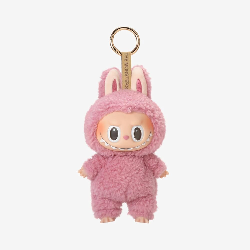 Ambizion Labubu The Monsters Porte-clés en forme de poupée en peluche, avec boîte surprise, pour téléphone portable, sac à main et clés, cadeau de Noël et d’anniversaire, multicolore, S