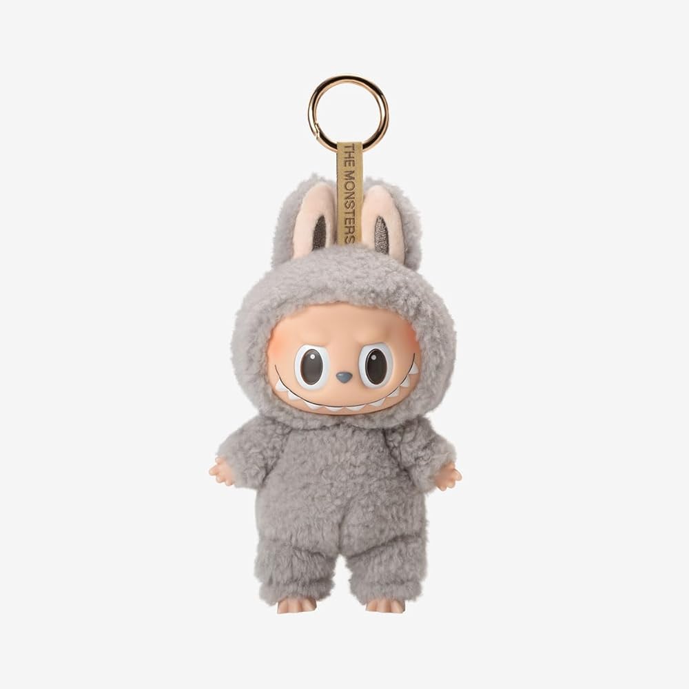Ambizion Labubu The Monsters Porte-clés en forme de poupée en peluche, avec boîte surprise, pour téléphone portable, sac à main et clés, cadeau de Noël et d’anniversaire, multicolore, S