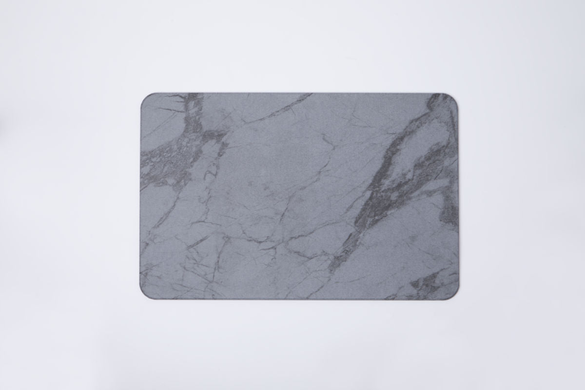 Quick-dry Stone Shower & Bath Mat | Grey Marble