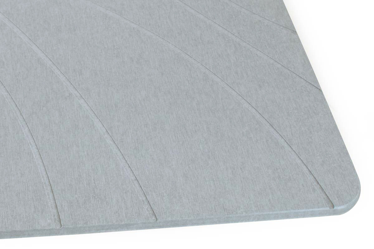 Engraved Line Pattern Quick-dry Stone Shower & Bath Mat | Light Grey