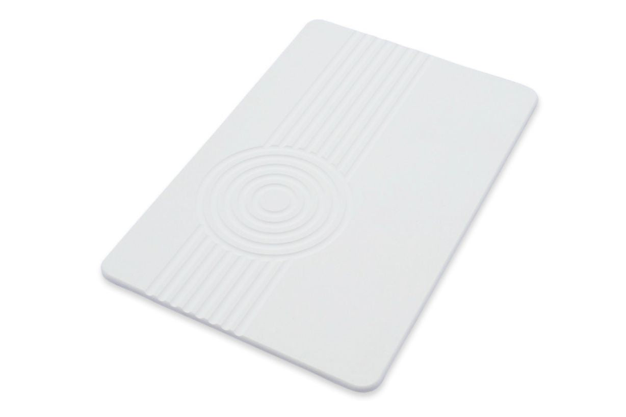 Engraved Stone Quick-dry Bath & Shower Mat | Side Circle White