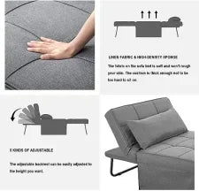 Multifunctional Folding Footrest Bed Modern Adjustable Backrest Sleeping Sofa Bed Suitable For Living Room Apartment