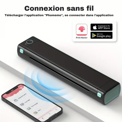 Imprimante portable sans fil, compatible avec les téléphones et les ordinateurs portables - 2