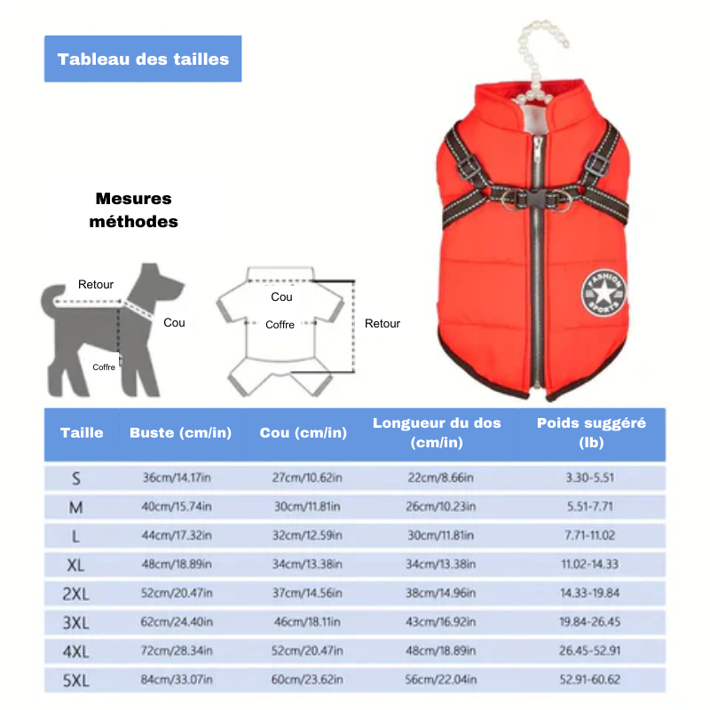 VESTE DE CHIEN SOMPTUEUSE