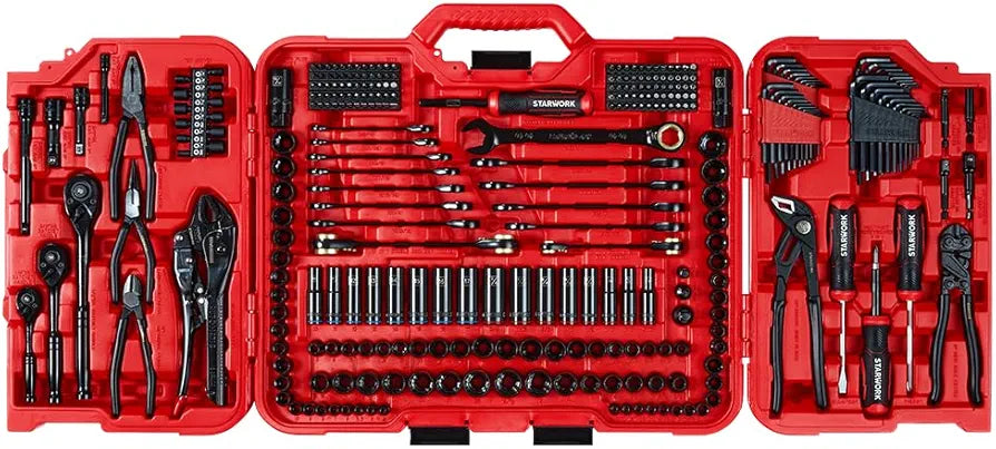 STARWORK TRUE MECHANIC 312-Piece Mechanics Tool Set and Socket Set, Professional, SAE/Metric