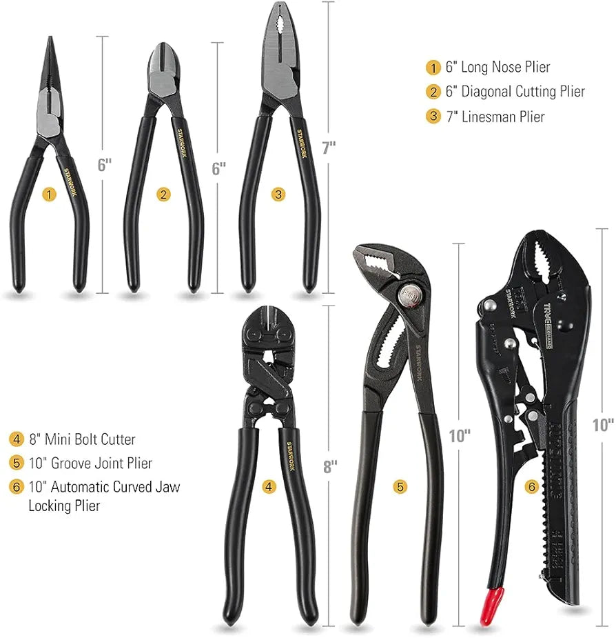 STARWORK TRUE MECHANIC 312-Piece Mechanics Tool Set and Socket Set, Professional, SAE/Metric