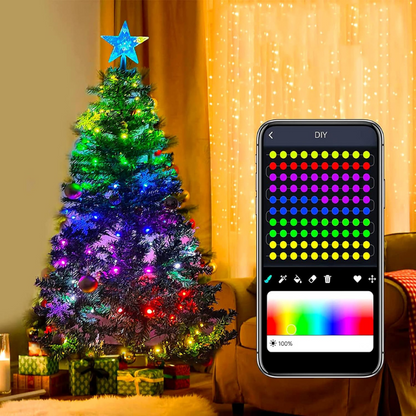 Guirlandes Lumineuses LED Intelligentes pour Sapin de Noël