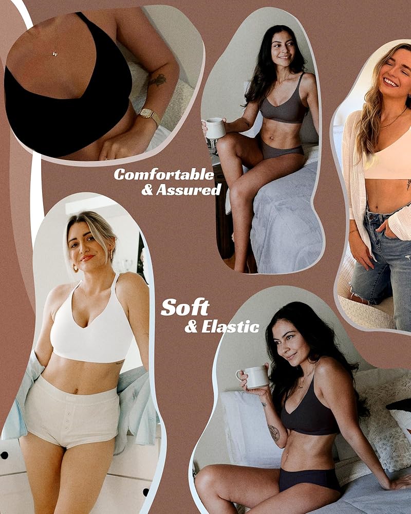 HORISUN Soutien-gorge confortable sans couture pour femme avec soutien doux, taille normale et grande