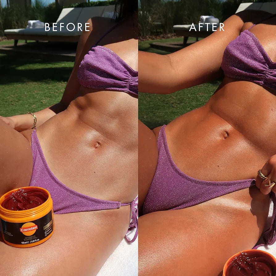 Carroten Intensive Tanning Gel 150ml - Accelerateur de Bronzage - Huile de Bronzage - Activateur de Bronzage - avec Cocohuile et Vitamines A & E - SPF0