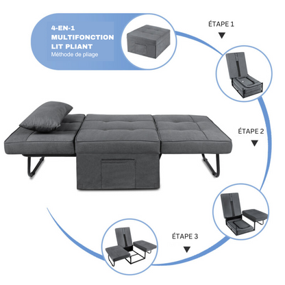 Canapé-lit pliant multifonctionnel 4 en 1