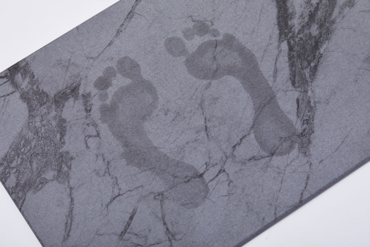 Quick-dry Stone Shower & Bath Mat |  Grey Marble