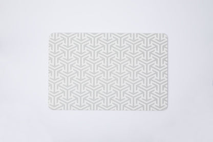 Quick-dry Stone Shower & Bath Mat | White/Light Grey