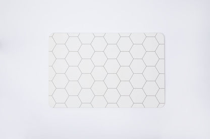 Quick-dry Stone Shower & Bath Mat | White Honeycomb