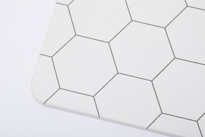 Quick-dry Stone Shower & Bath Mat | White Honeycomb