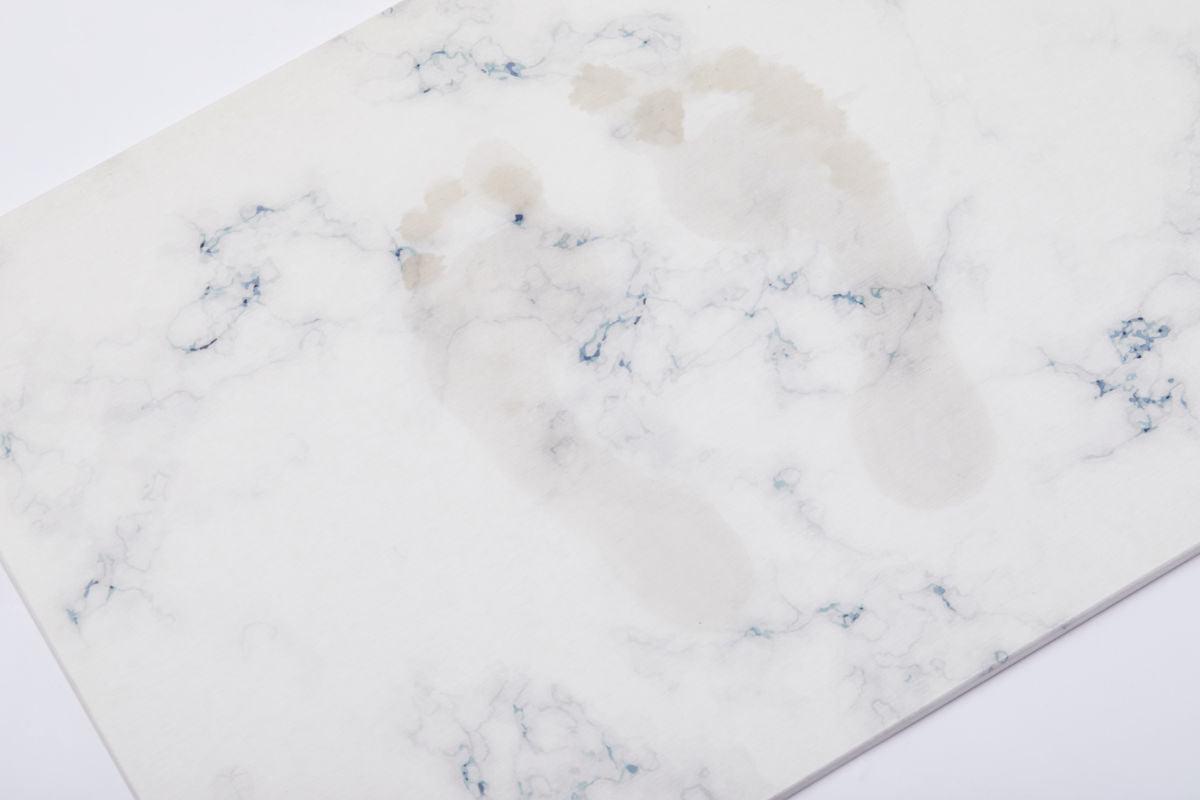 Quick-dry Stone Shower & Bath Mat | White Marble