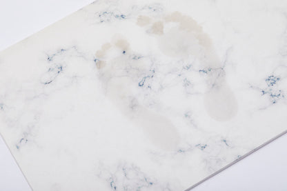 Quick-dry Stone Shower & Bath Mat | White Marble