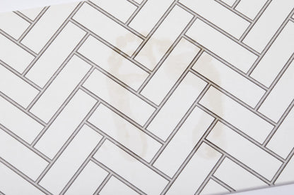 Quick-dry Stone Shower & Bath Mat | White Parquet