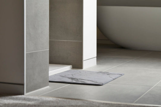 Quick-dry Stone Shower & Bath Mat |  Grey Marble