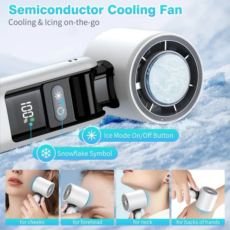 Ventilateur turbo portable multifonction, ventilateur à main à 5 vitesses avec technologie Air Turbo pour activités de plein air