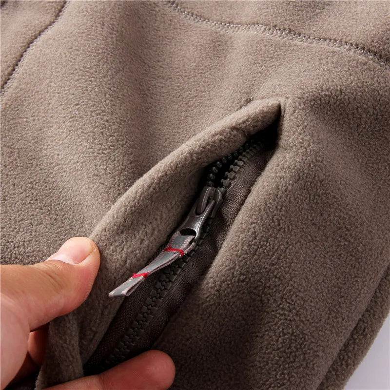 Veste à Capuche en Polaire Double Couche pour Homme