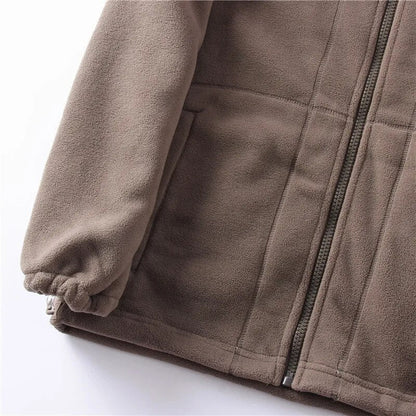 Veste à Capuche en Polaire Double Couche pour Homme