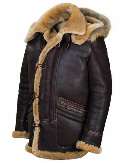 Blouson Parka Pilote en Peau de Mouton